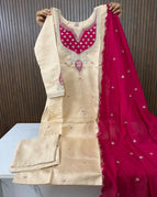 Beige with Rani Pink / M
