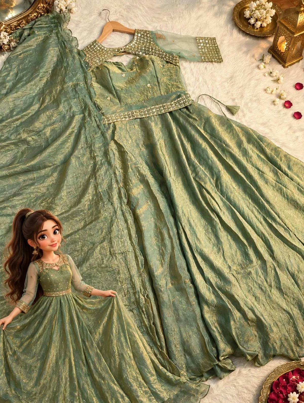 partwear long frock