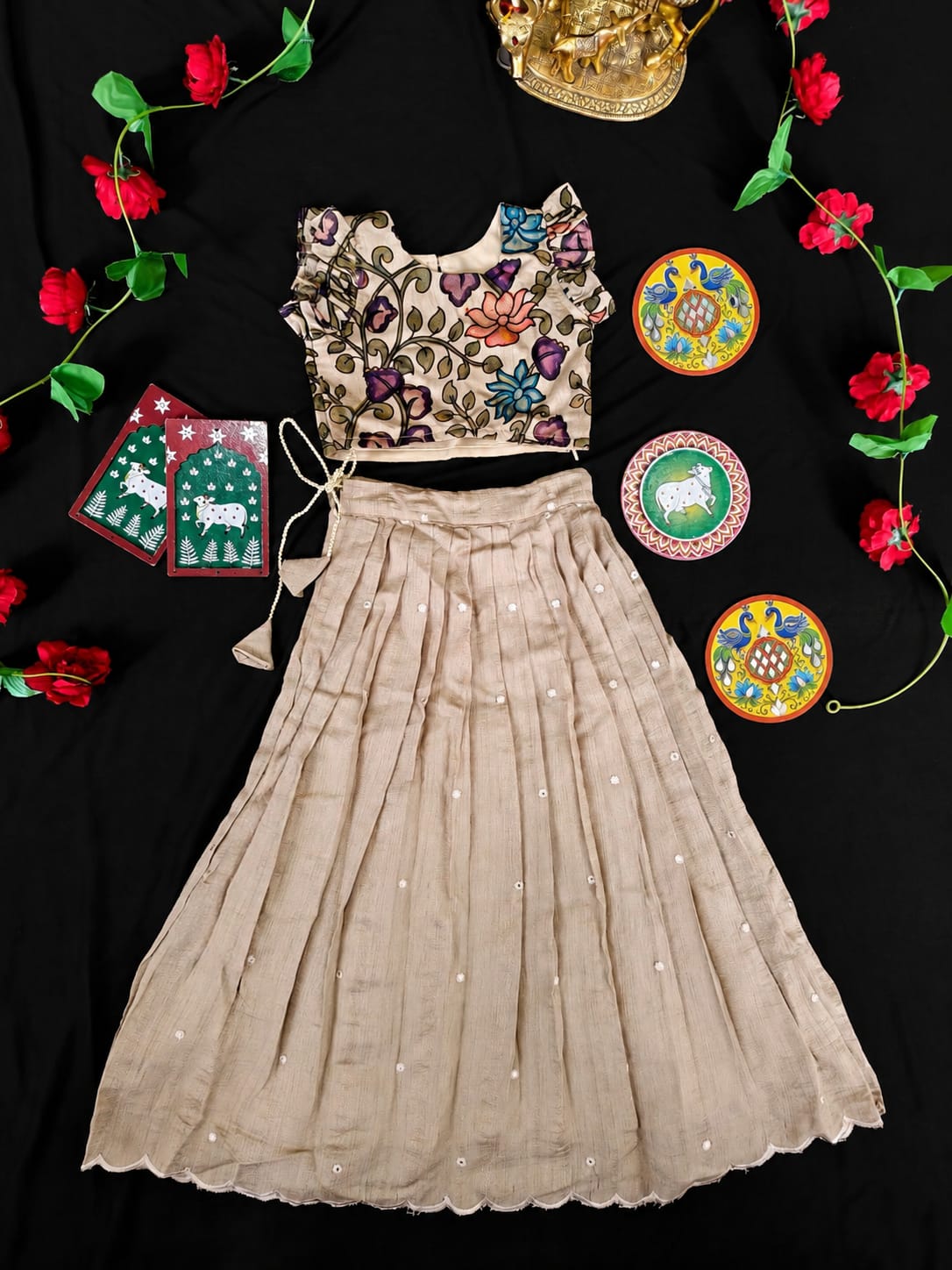 classy Kalamkari Skirt & Top set
