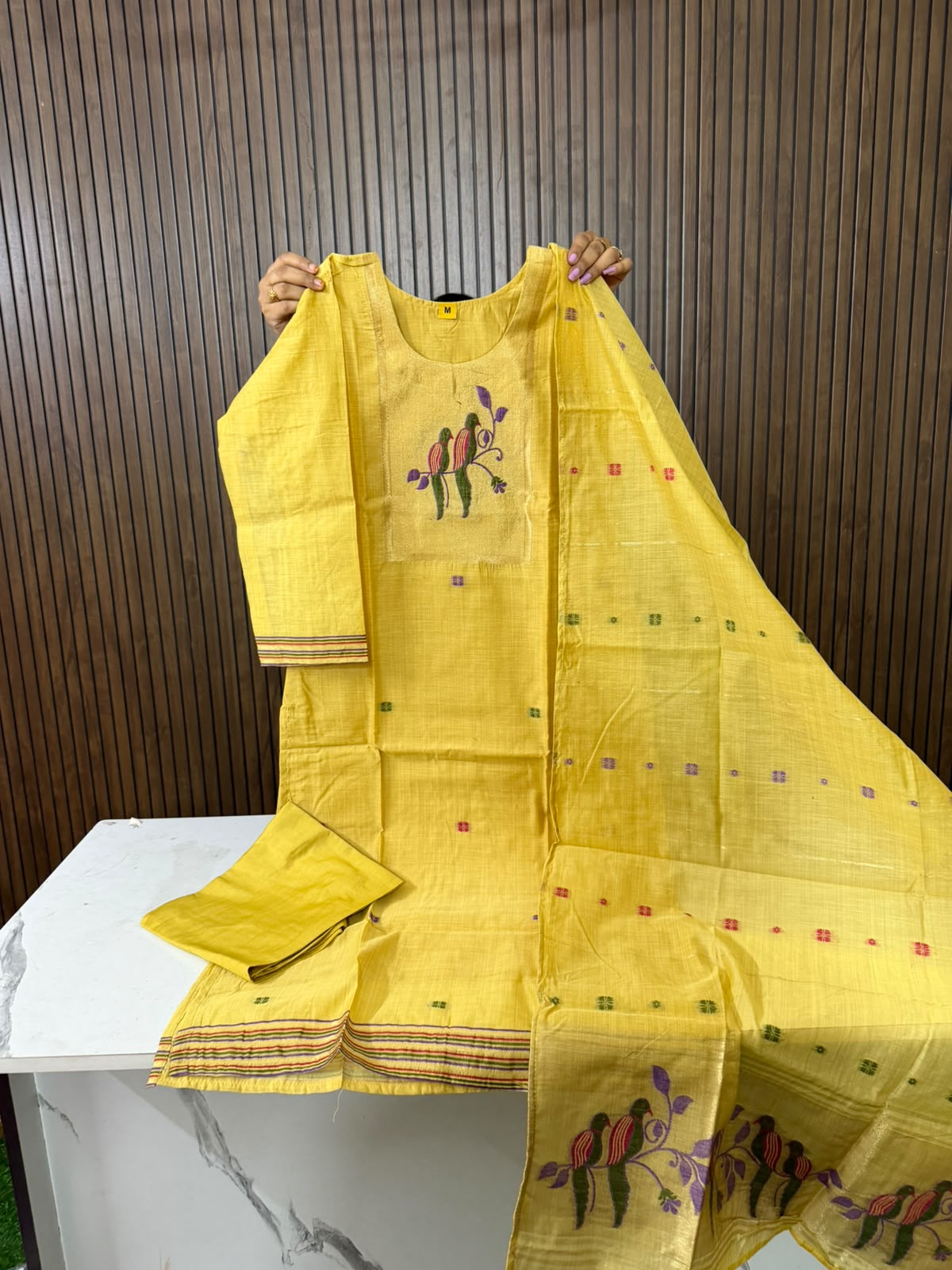JAMDANI HANDLOOM PREMIUM 3 PIECE SET