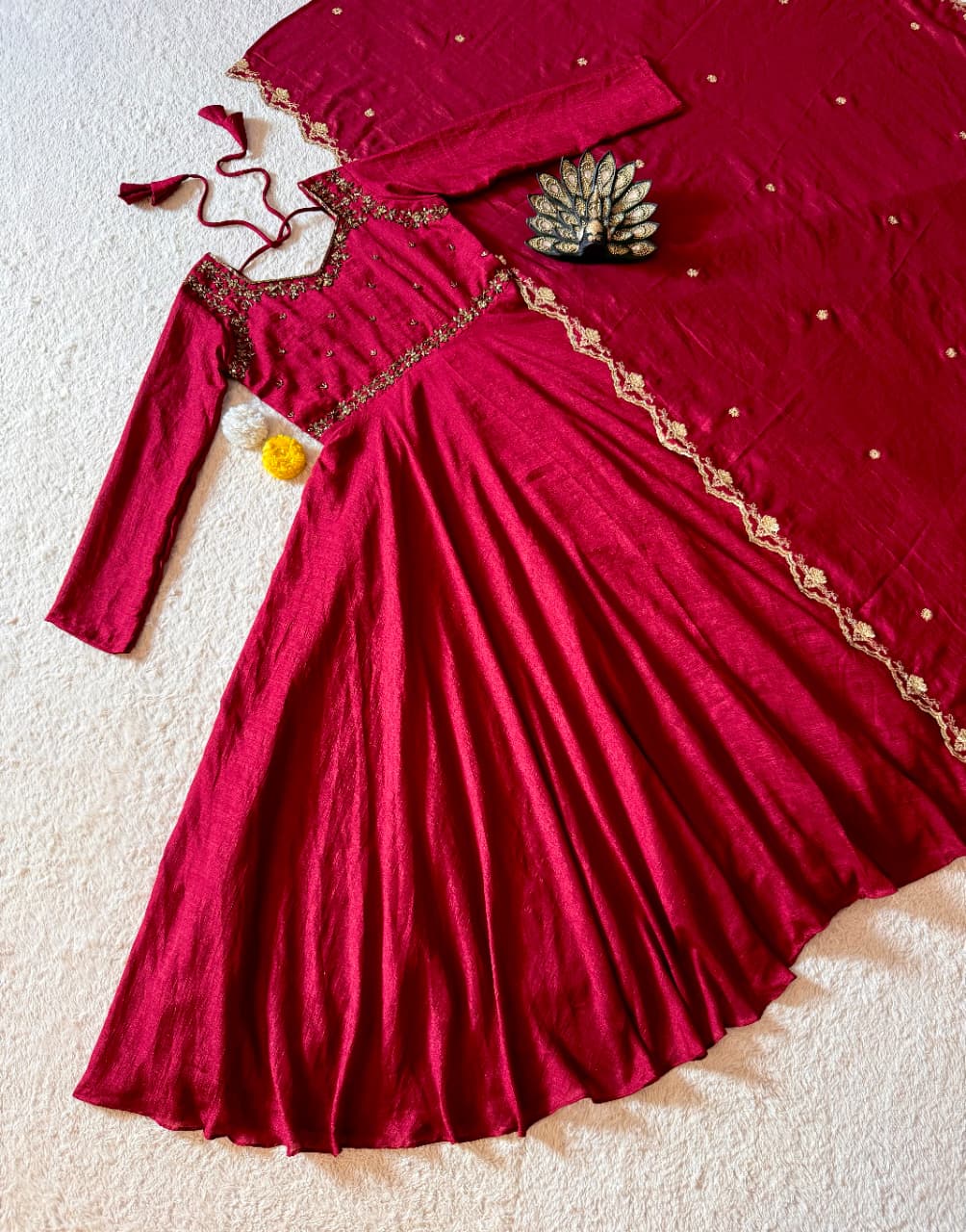 maggam work anarkali