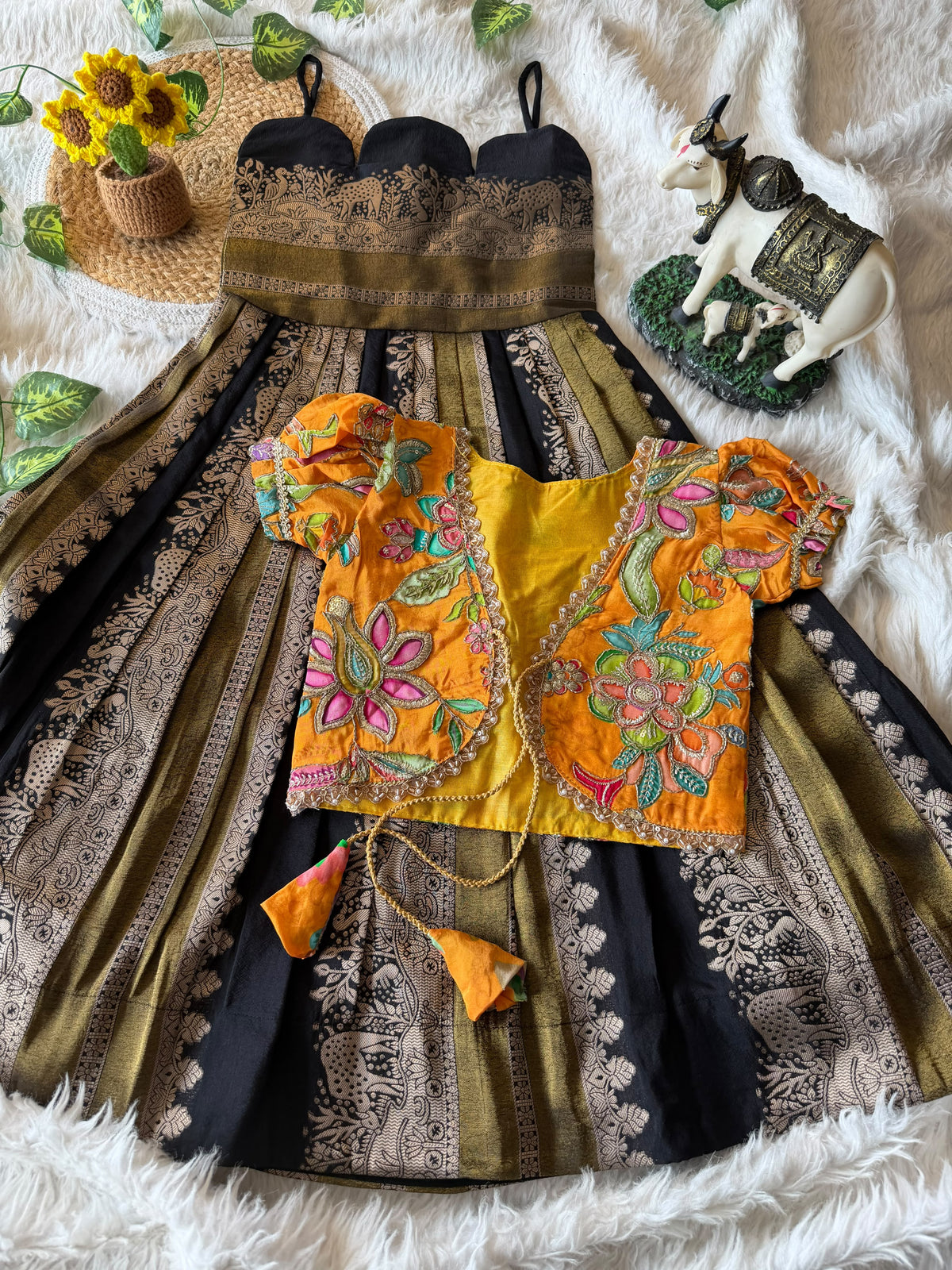 viscouse gown with coat