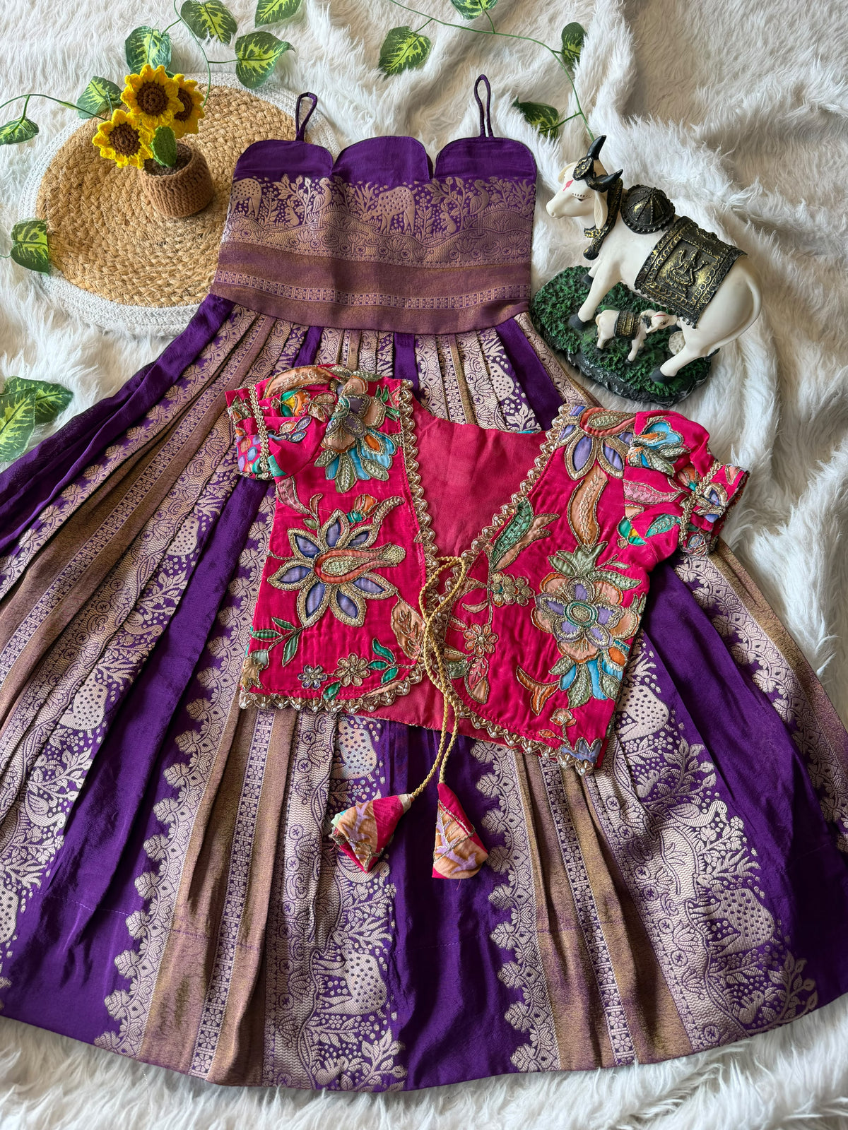 viscouse gown with coat