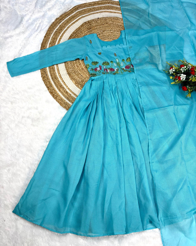 Gown with dupatta set