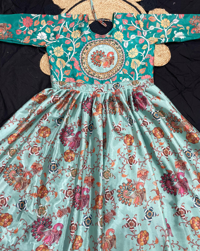 Premium Kalamkari Digital Printed Gown