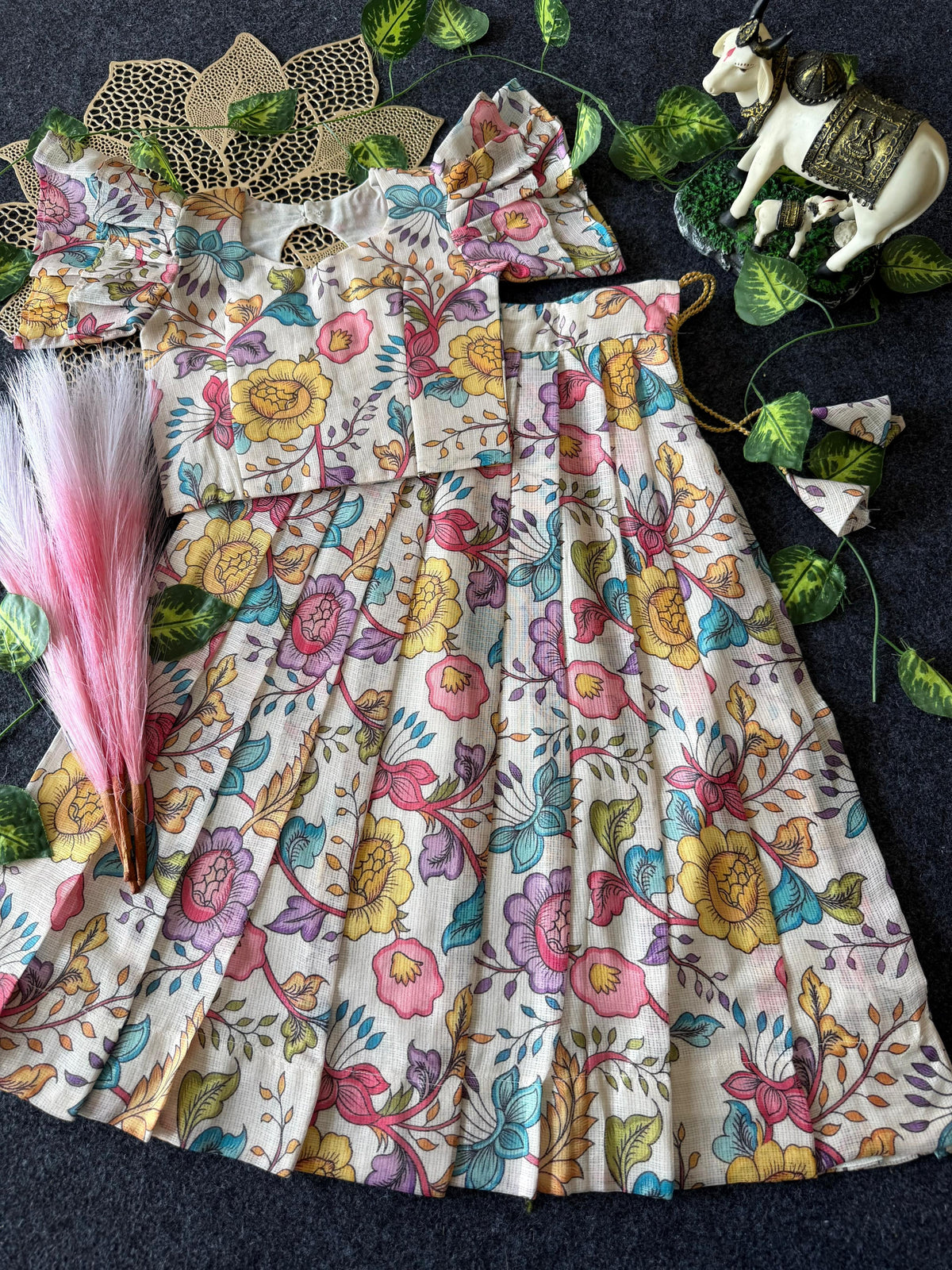 Kids Kota Kalamkari Croptop