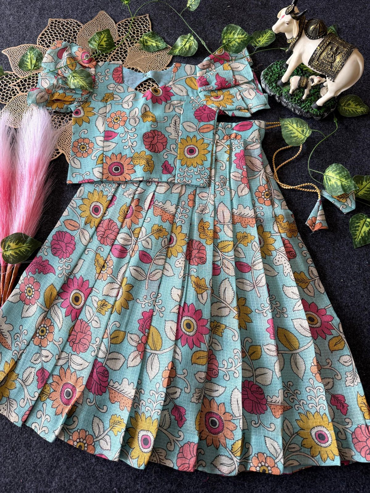 Kids Kota Kalamkari Croptop