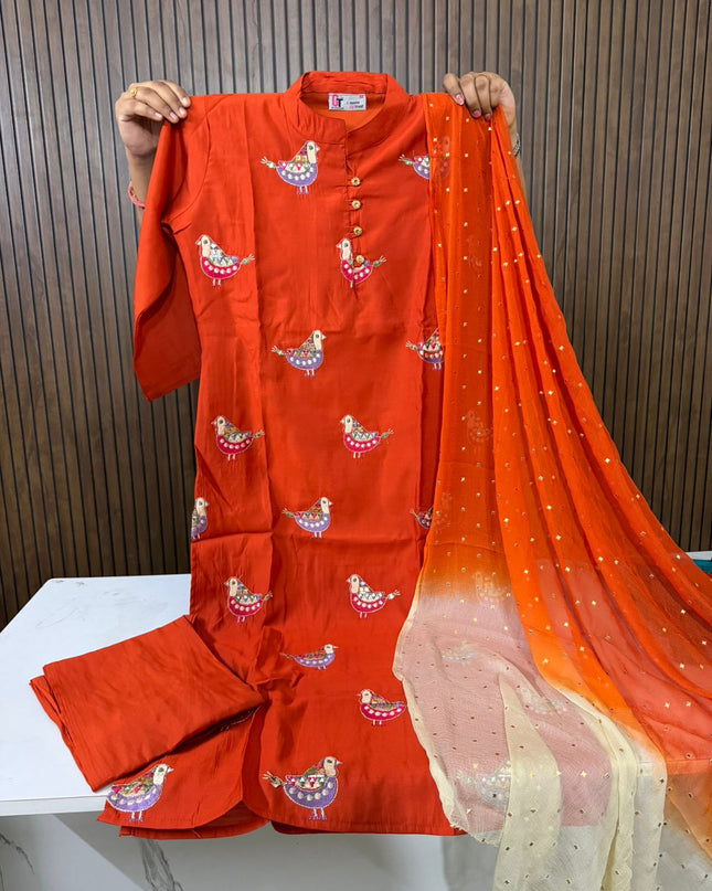 Chinese collar 3 piece sets