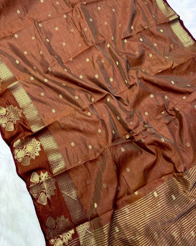 soft tusser saree