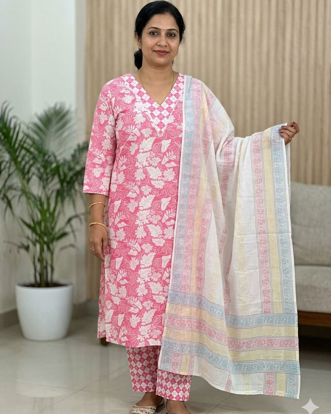 Khadi Cotton 3 Piece Sets