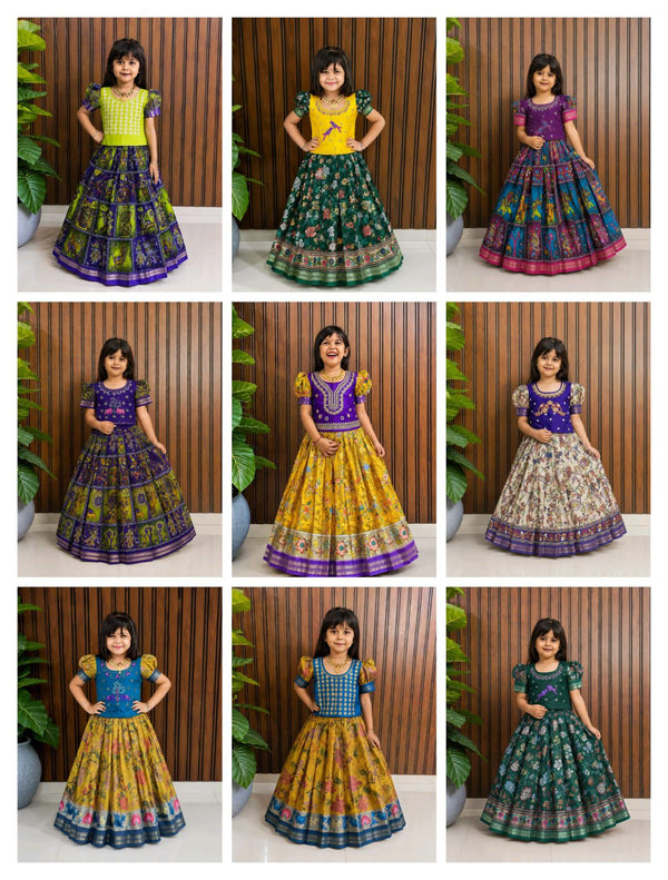 Offer Kids Dola Silk Lehenga Choli