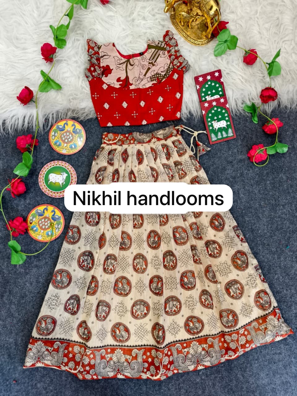 classy Kalamkari Skirt & Top set