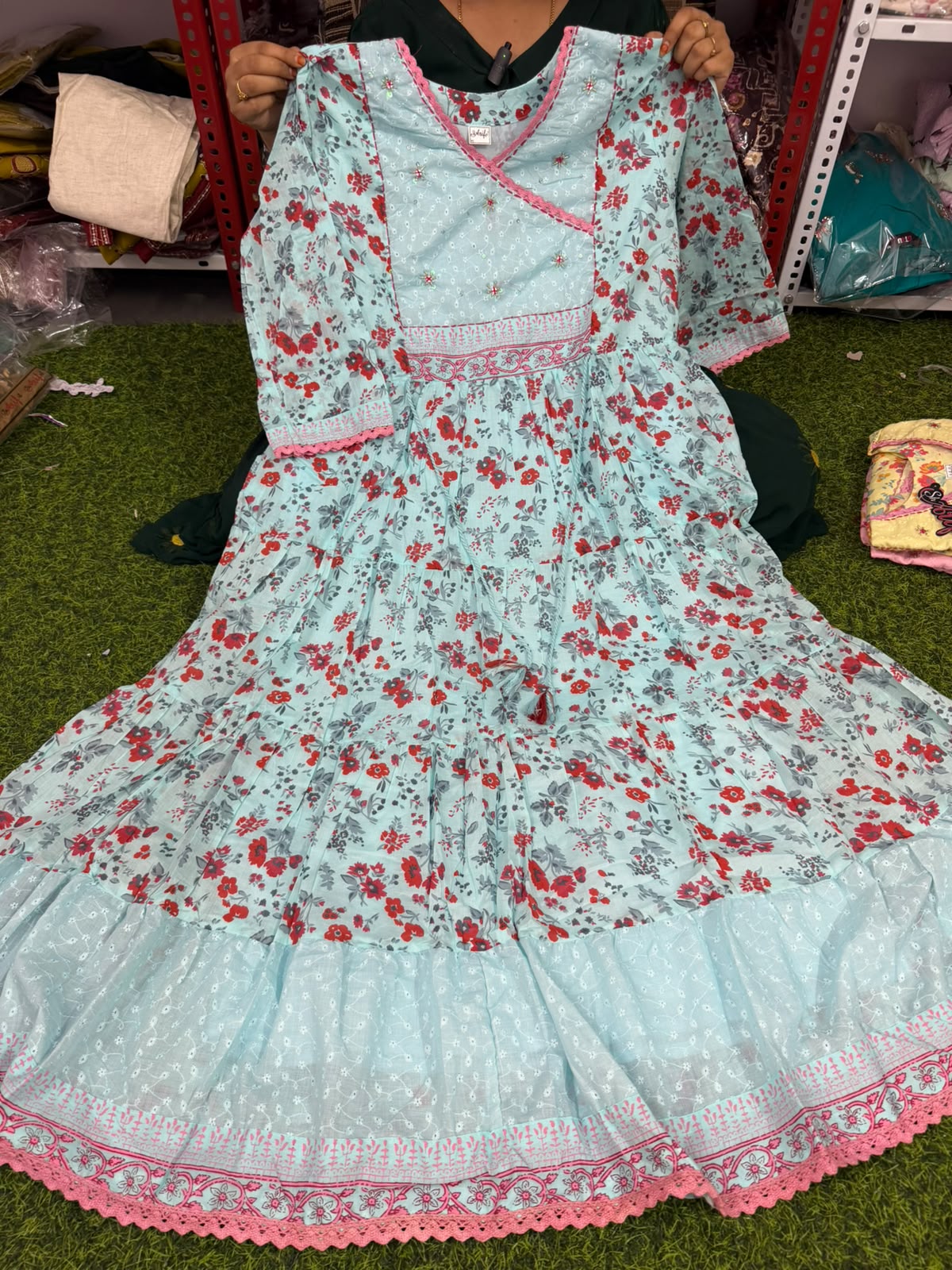 Premium Mul Cotton Hakoba Kalamkari Frock